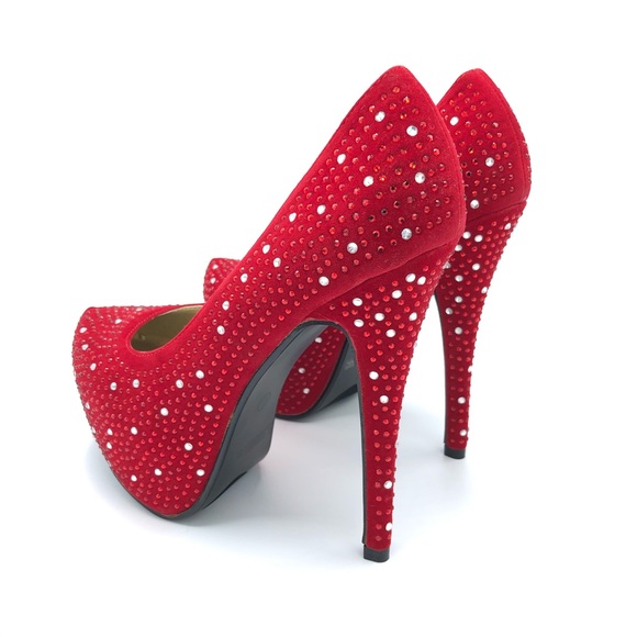 Red High Heels Size 8 - Red - Picture 3 of 10